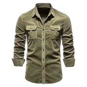 Camisa casual de pana de lujo