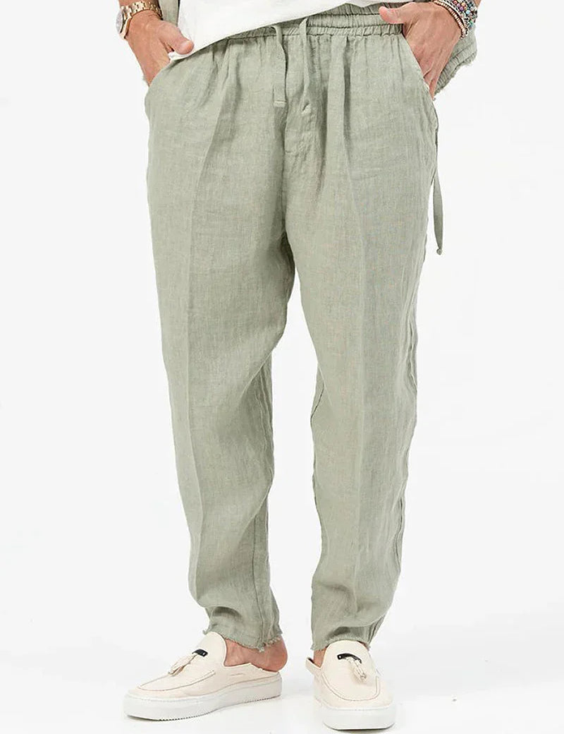 Cómodo pantalón de lino