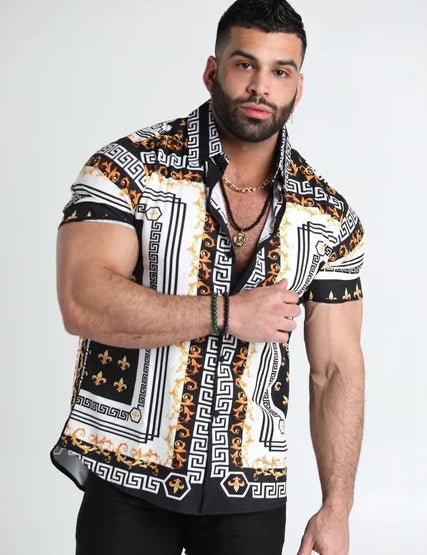 Camisa de verano con motivos geométricos