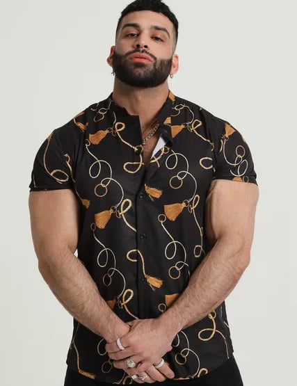 Camisa de verano con motivos geométricos