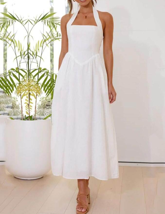 Leanna ™ vestido con cuello halter