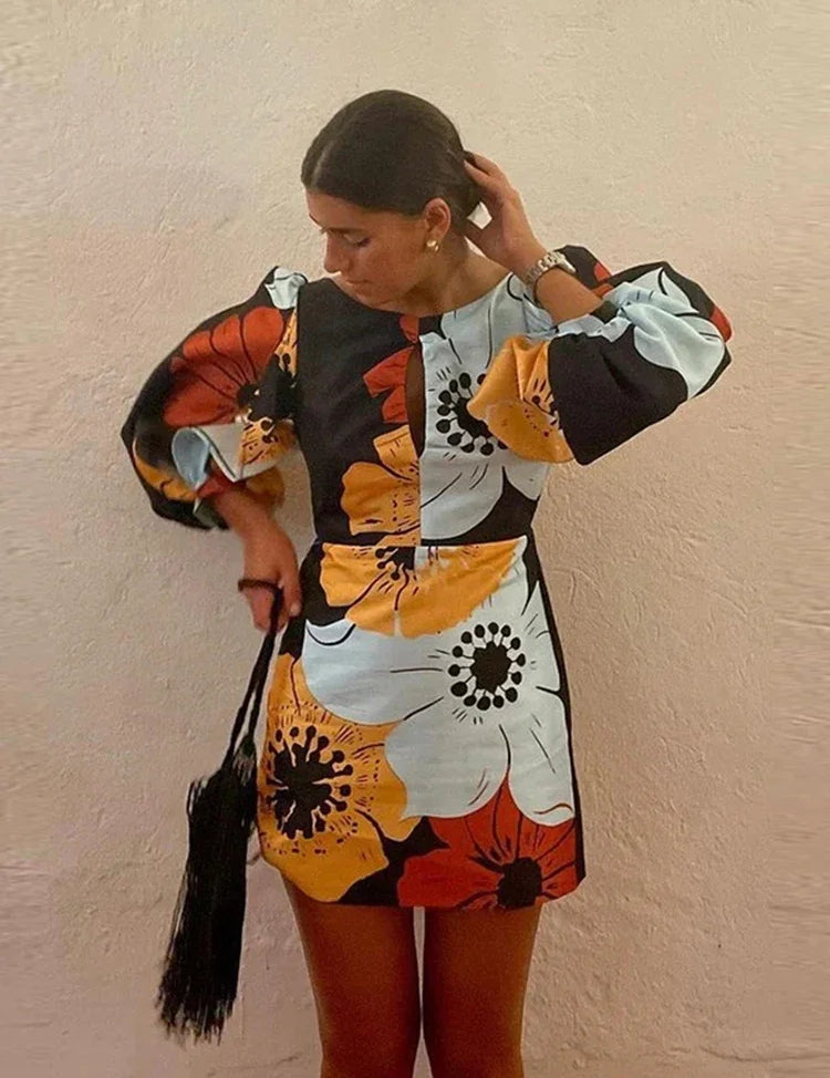 Citra ™ vestido con mangas abullonadas