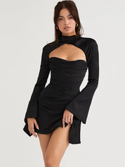 Remi ™ vestido corto drapeado