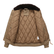 Chaqueta con cuello de piel sintética