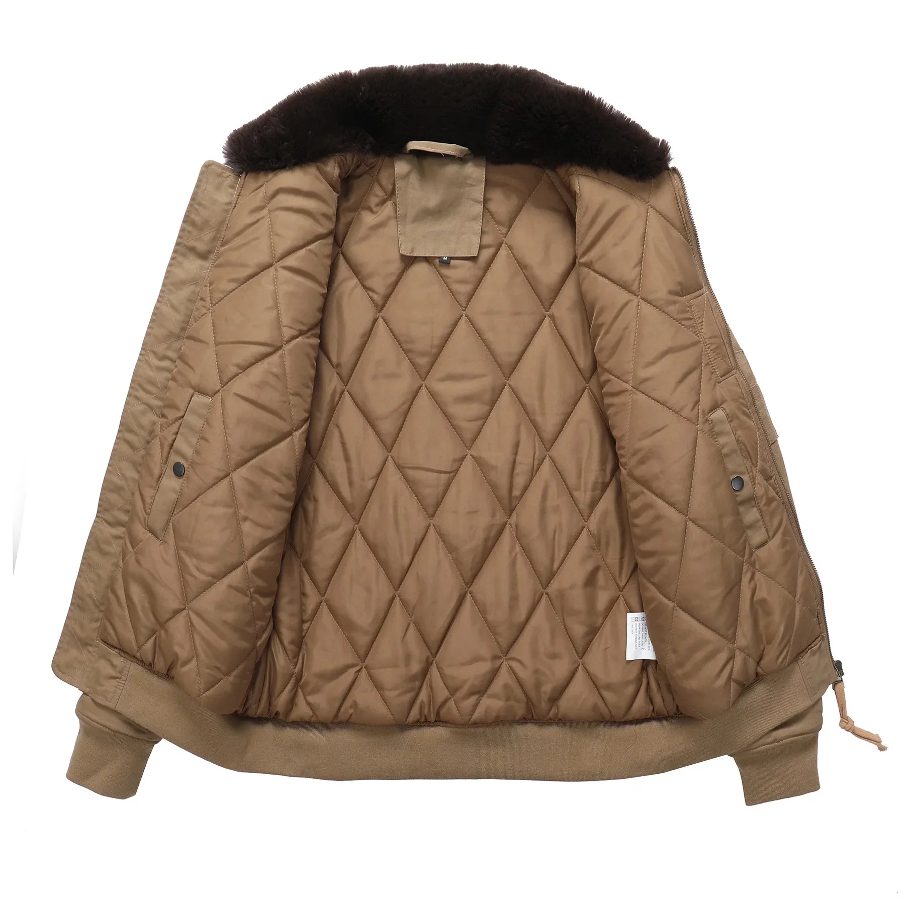 Chaqueta con cuello de piel sintética
