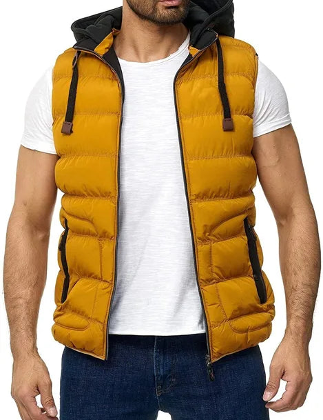 Chaleco acolchado con capucha