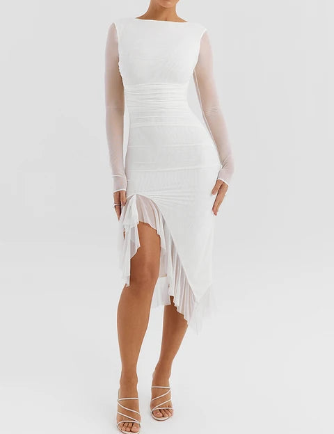 Pia ™ vestido asimétrico con volantes