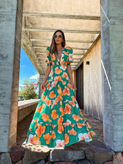 Luz ™ vestido floral hueco