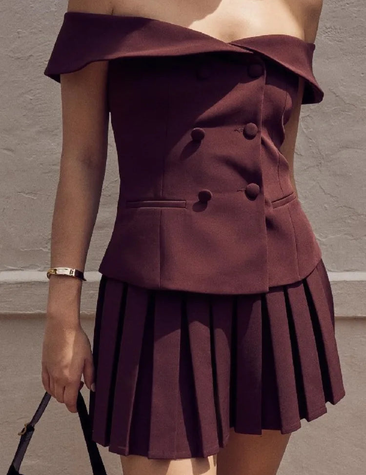 Conjunto Ivette™ Elegante con Detalles Plisados
