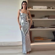 Miri ™ vestido de lentejuelas sin espalda