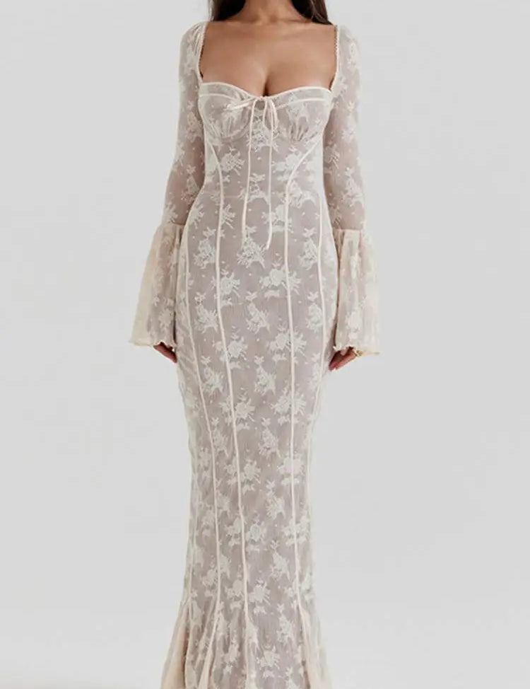 Nimma ™ vestido de encaje floral