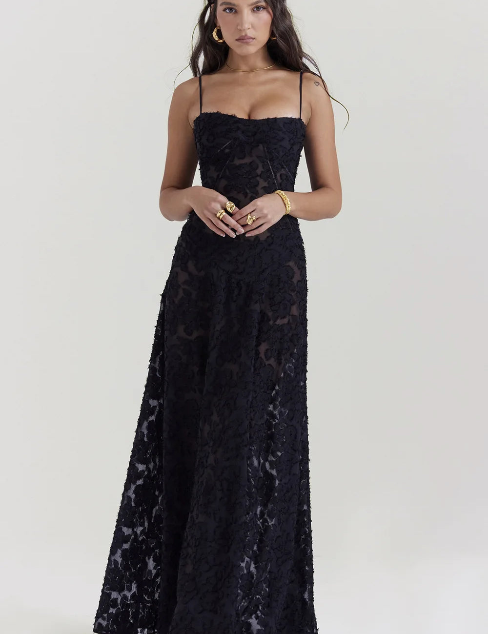 Esmeralda - vestido largo de encaje