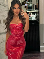Miri ™ vestido de lentejuelas sin espalda