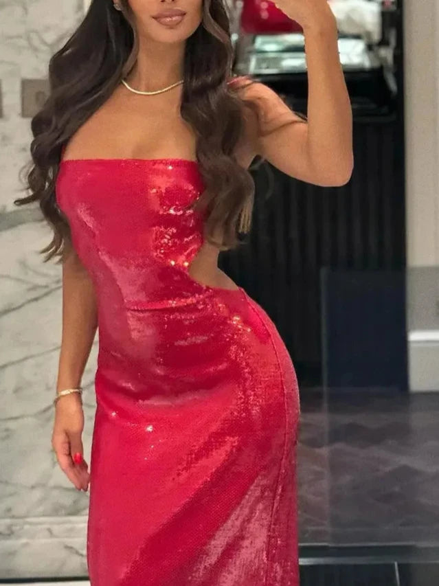 Miri ™ vestido de lentejuelas sin espalda
