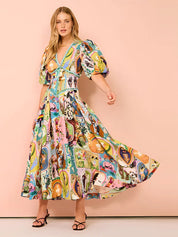 Vestido Loretta™ Elegante con Estampado Bohemio