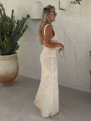 Tavi ™  vestido de punto hueco