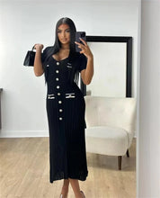 Abril ™ vestido de punto con botones