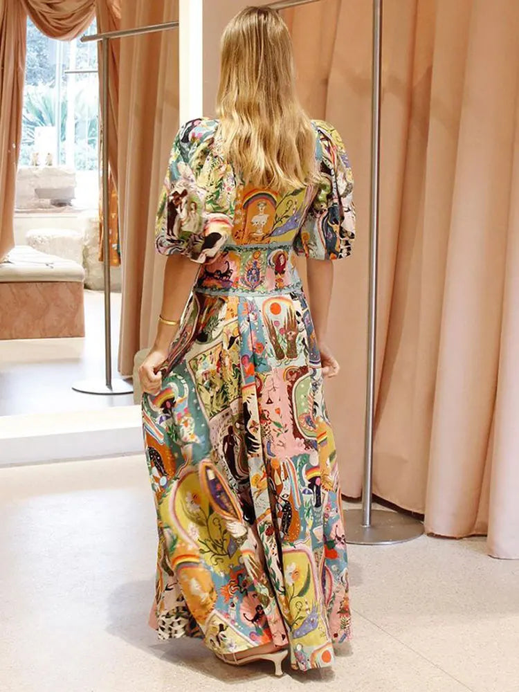 Vestido Loretta™ Elegante con Estampado Bohemio