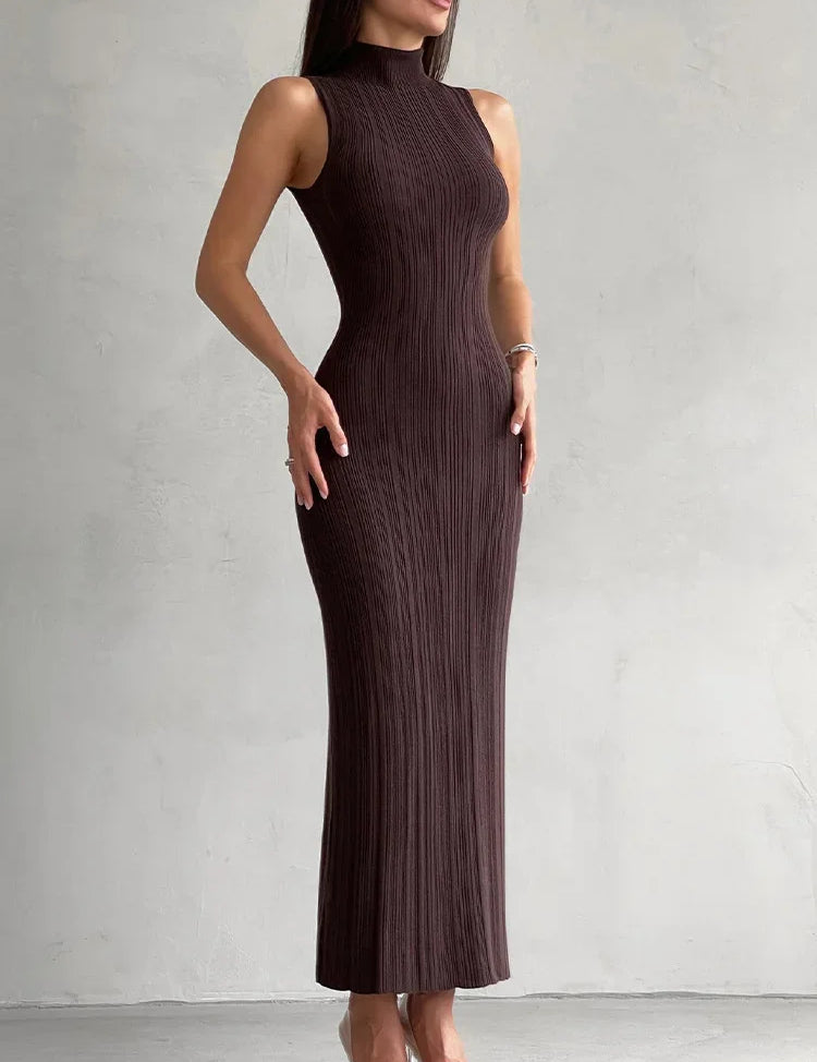 Shaylee ™ vestido de punto de cuello alto