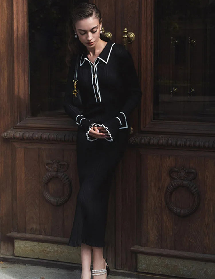 Vessa ™ vestido de punto con volantes