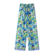 Hester ™ camisa floral conjunto pantalón
