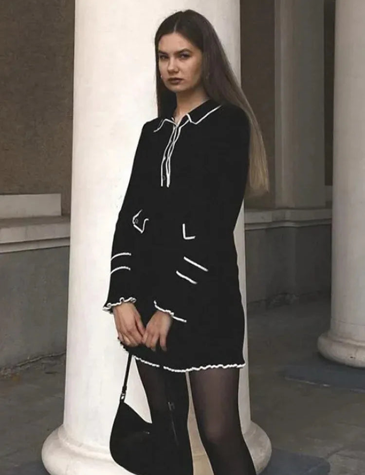 Vessa ™ vestido de punto con volantes