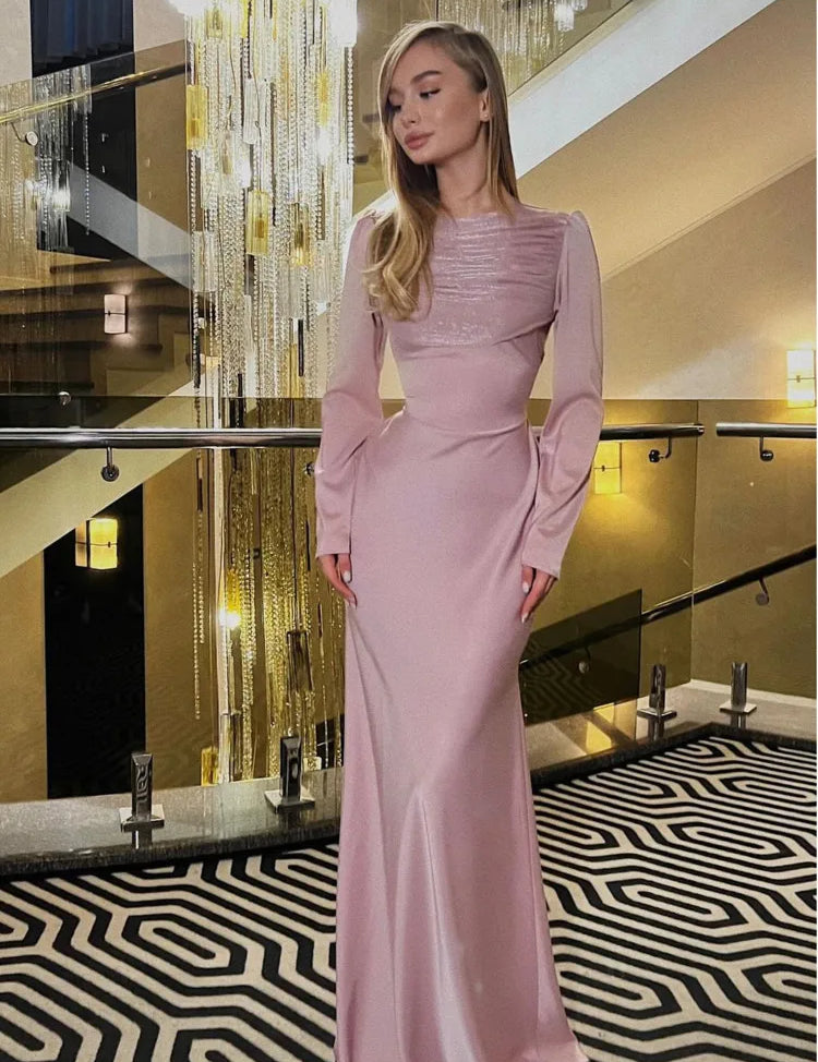 Averi ™ vestido largo de satén