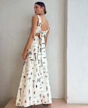 Vestido Marta™ Blanco con Estampado de Verano