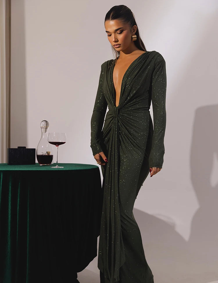 Skarlett ™ vestido partido brillante
