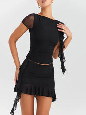 Conjunto Ana™ Atrevido con Detalles de Vuelos