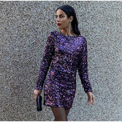 Vestido Lisa™ Morado y Brillante
