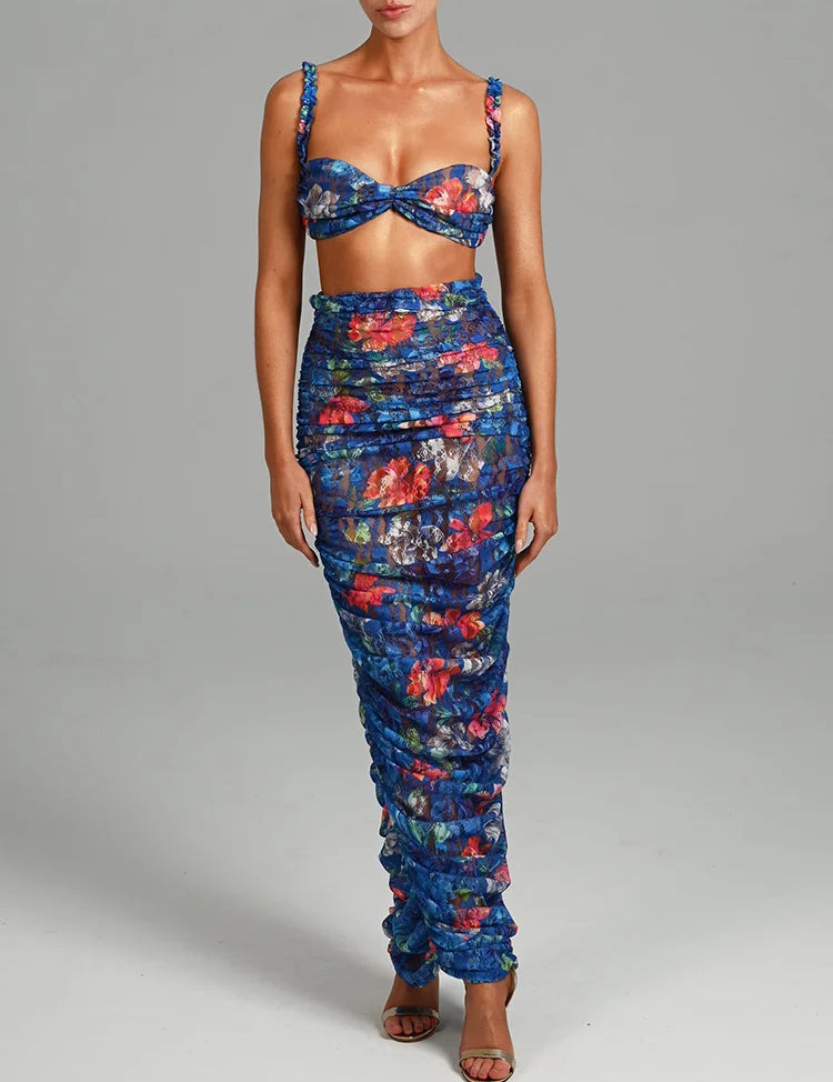 Jaxyn ™ conjunto falda larga de flores