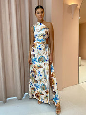 Vestido Lilian™ Elegante de Estampado Marino