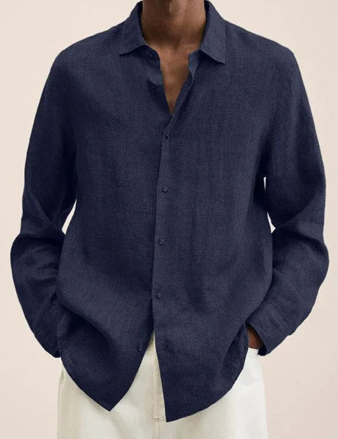 Camisa casual de lino cómoda para el verano