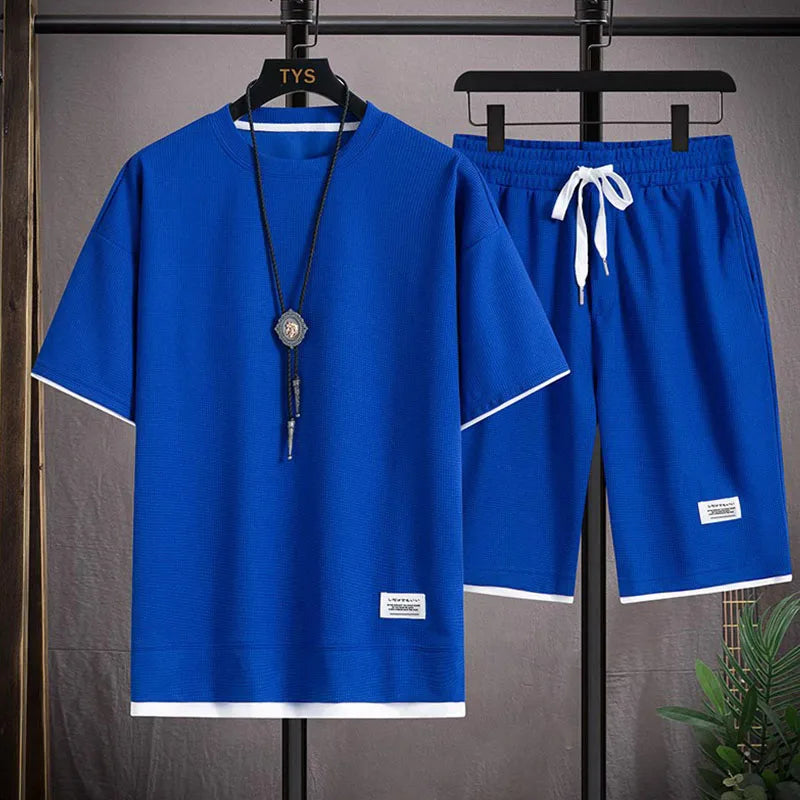 Conjunto de pantalón corto con decoración de colores