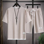 Conjunto de pantalón corto con decoración de colores