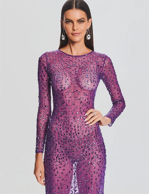 Erin ™ vestido largo con brillo
