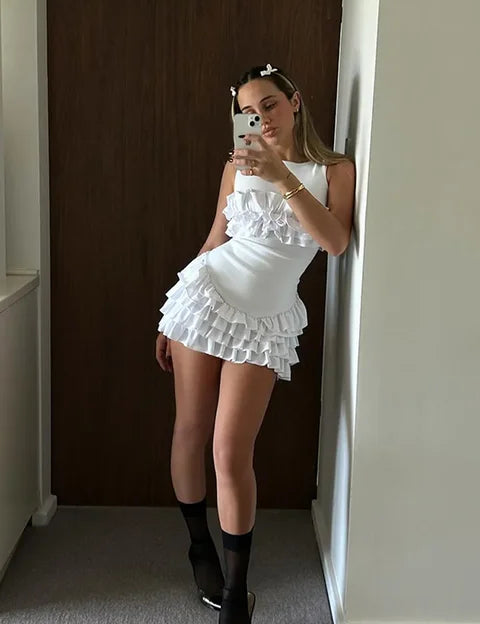 Sami ™ mini vestido con volantes