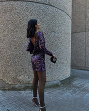 Vestido Lisa™ Morado y Brillante