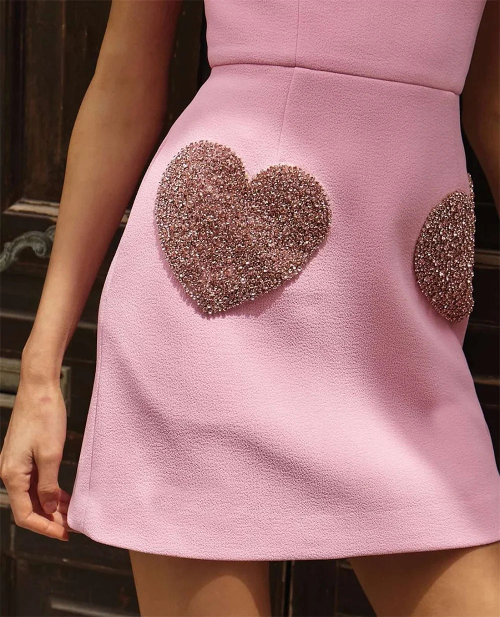Women-Pink-Sequin-Heart-shaped-Hollow-Out-Mini-Dress-Female-Sexy-Solid-Short-Sleeve-High-Waist.webp