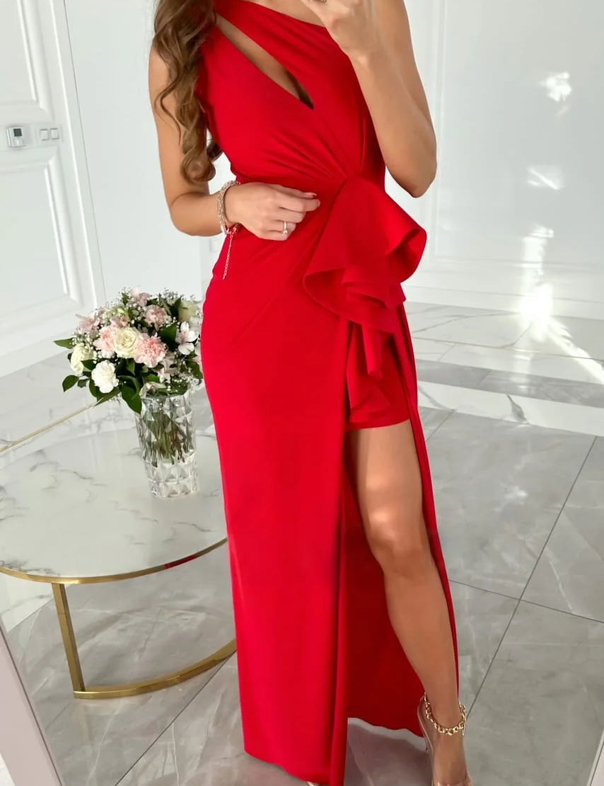 Vestido Caterine™ Elegante con Corte Asimétrico